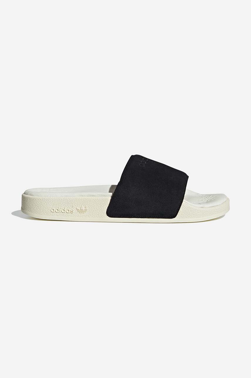 Semišové pantofle adidas Originals Adilette FZ6483 černá barva, FZ6483-black