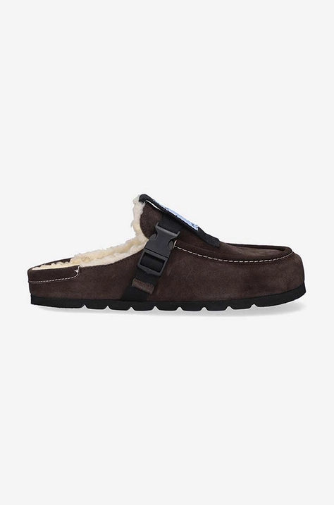 MCQ suede sliders Grow-Up brown color