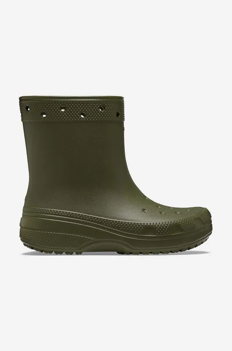 Гумові чоботи Crocs Classic Rain Boot колір зелений 208363.ARMY.GREEN-GREEN