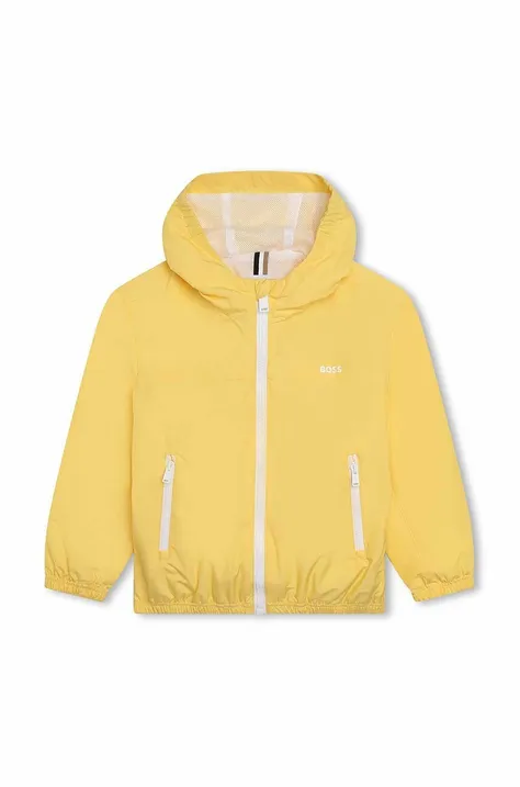 Otroška jakna BOSS rumena barva