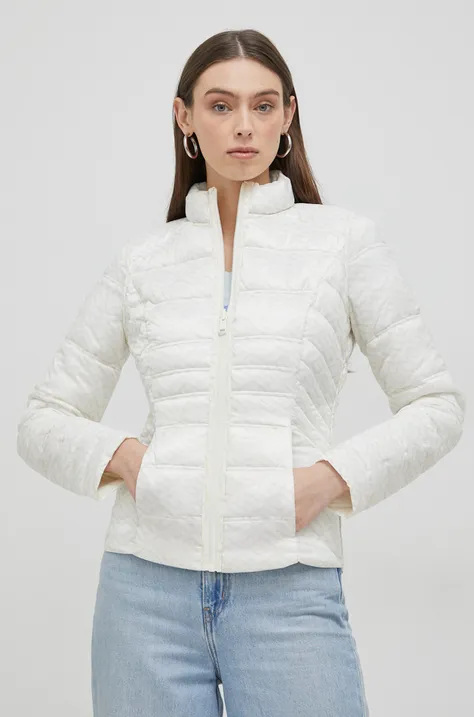 Dvostranska jakna Guess ženska, bela barva