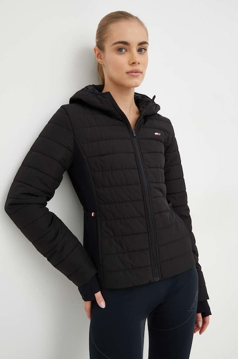 Tommy Hilfiger geaca femei, culoarea negru, de tranzitie
