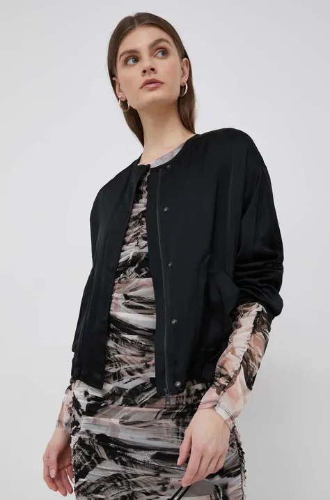 Куртка-бомбер Calvin Klein жіночий колір чорний перехідна
