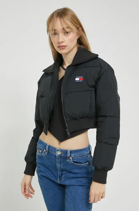 Куртка Tommy Jeans жіноча колір чорний зимова