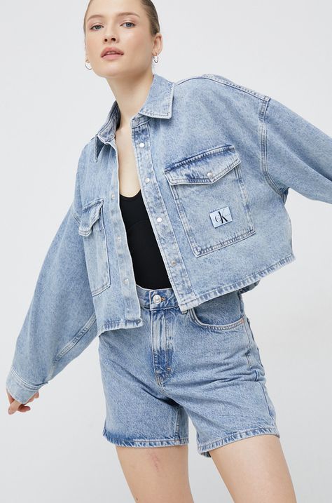 Rifľová bunda Calvin Klein Jeans