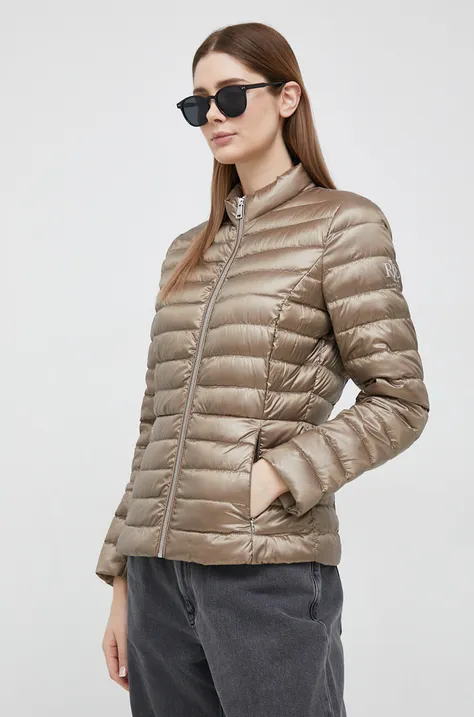 Pernata jakna Lauren Ralph Lauren za žene, boja: bež, za zimu