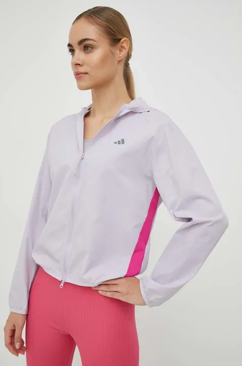 Бігова куртка adidas Performance Run It колір фіолетовий перехідна