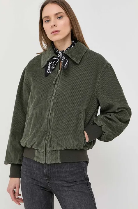 Bomber jakna Levi's za žene, boja: zelena, za prijelazno razdoblje