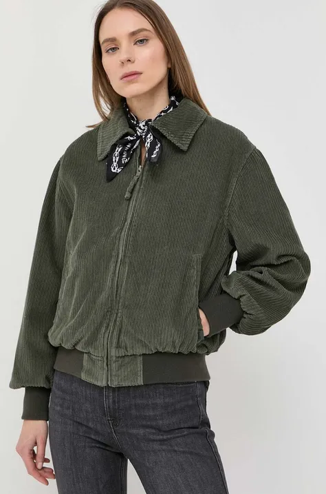 Levi's geaca bomber femei, culoarea verde, de tranzitie