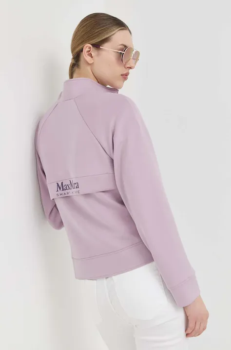 Max Mara Leisure bluza damska kolor fioletowy wzorzysta