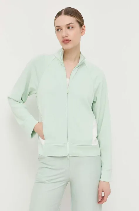 Max Mara Leisure bluza damska kolor zielony wzorzysta