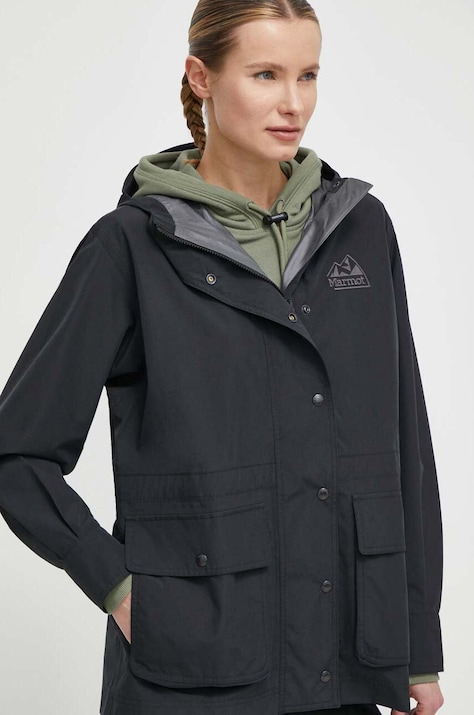 Marmot kurtka damska kolor czarny przejściowa