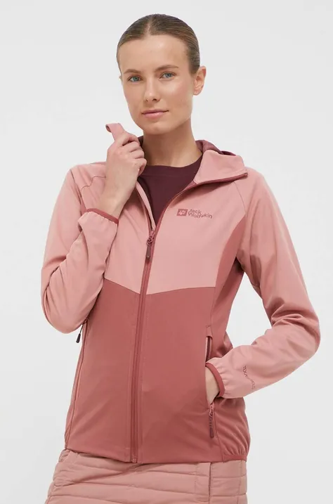 Куртка outdoor Jack Wolfskin Go Hike Softshell колір рожевий