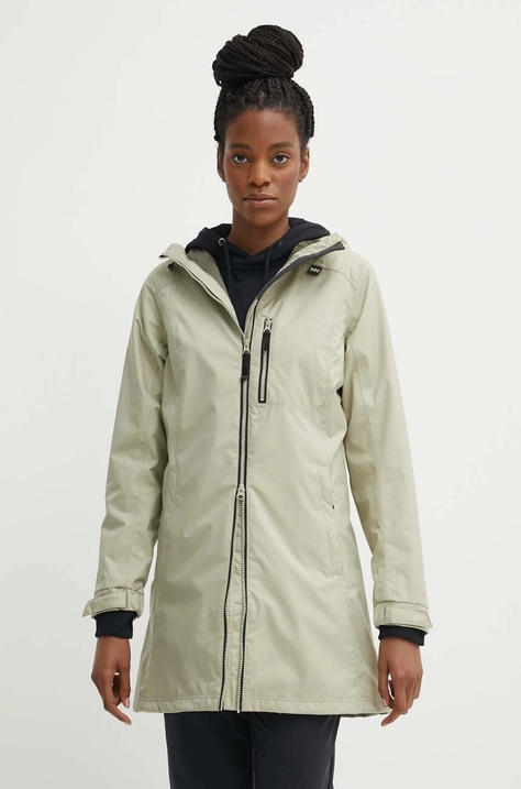 Helly Hansen geacă femei, culoarea verde, de tranziție 55964