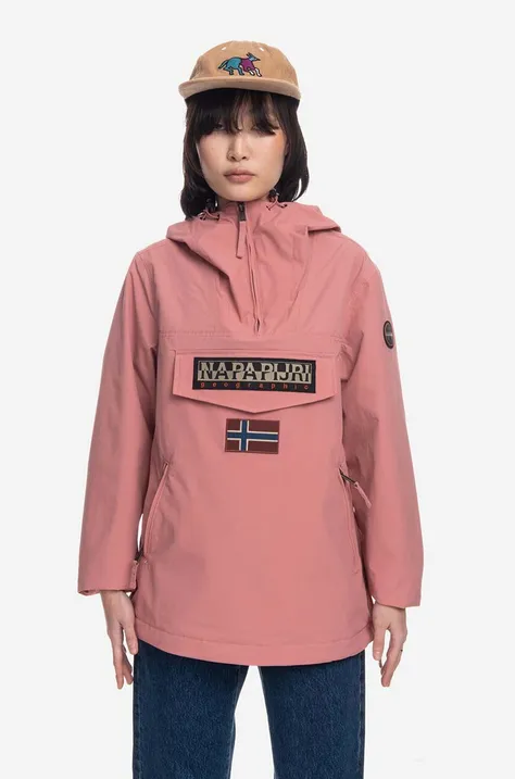 Kišna jakna Napapijri za žene, boja: ružičasta, za prijelazno razdoblje, NA4G7F.PB1-PB1