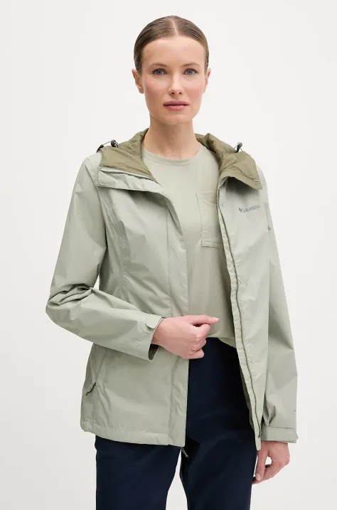 Columbia geaca Arcadia II femei, culoarea verde, de tranzitie, 1534115