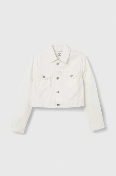 OVS kurtka jeansowa dziecięca kolor biały