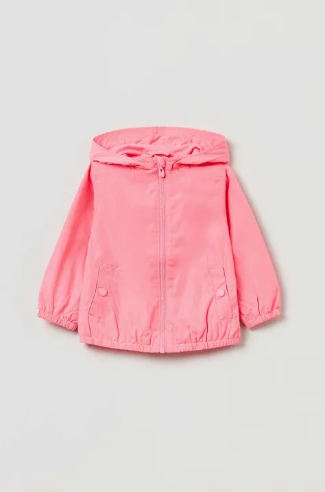 OVS kurtka niemowlęca kolor różowy