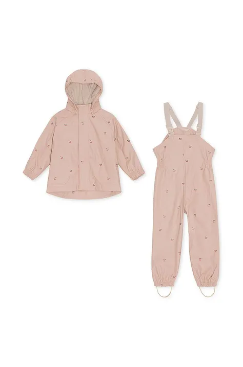 Дитячі куртка та комбінезон Konges Sløjd колір рожевий