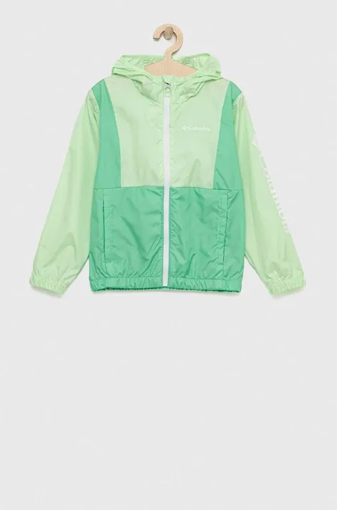 Otroška jakna Columbia Lily Basin Jacket zelena barva