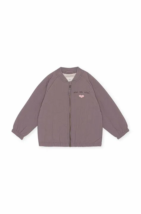 Дитяча куртка-бомбер Konges Sløjd колір фіолетовий