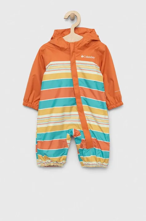Ολόσωμη φόρμα μωρού Columbia Critter Jitters II Rain Suit χρώμα: πορτοκαλί