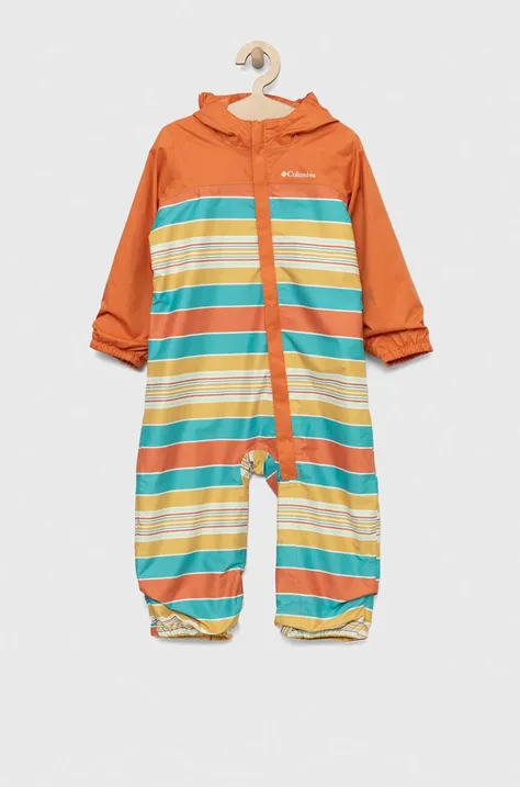 Kombinezon za dojenčka Columbia Critter Jitters II Rain Suit oranžna barva