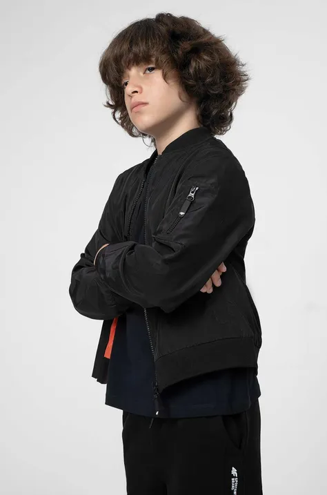 Дитяча куртка-бомбер 4F колір чорний