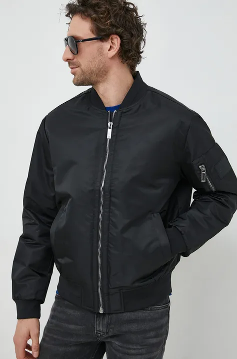 Куртка-бомбер Calvin Klein чоловічий колір чорний перехідна