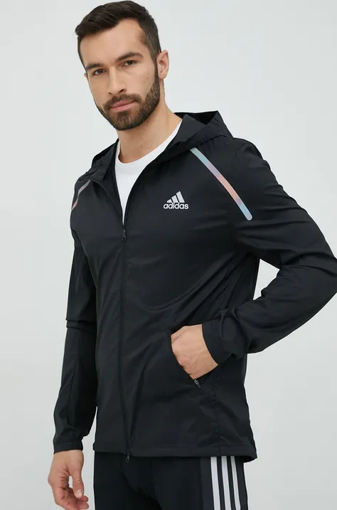 adidas Performance geaca barbati, culoarea negru, de tranzitie