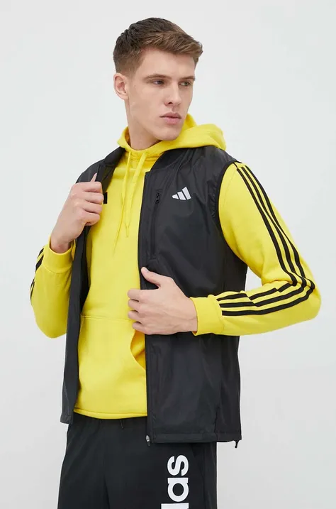 Спортивна безрукавка adidas Performance Own the Run колір чорний перехідна