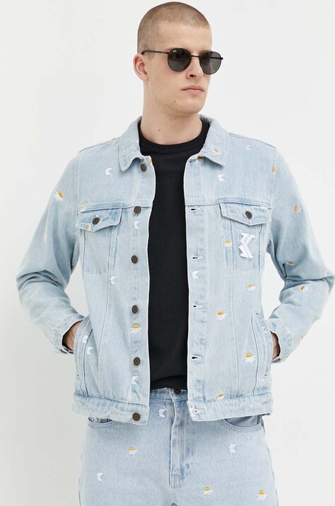 Karl Kani geacă din denim bărbați, de tranziție