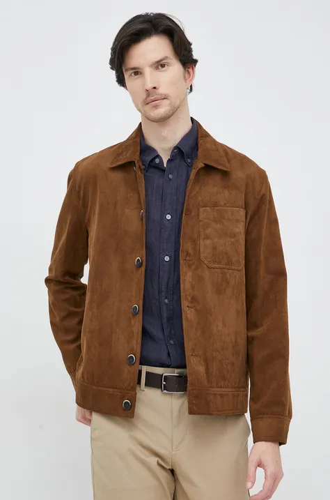 Куртка Sisley чоловіча колір коричневий перехідна