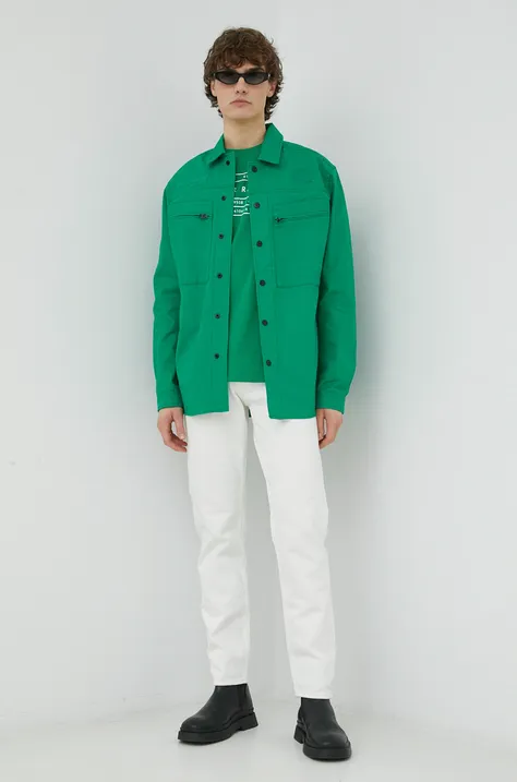 G-Star Raw kurtka męska kolor zielony przejściowa oversize