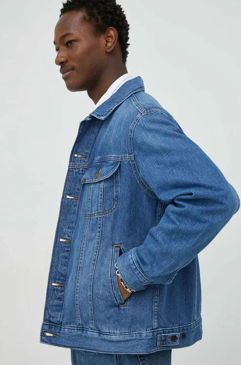 Lee kurtka jeansowa męska kolor niebieski przejściowa