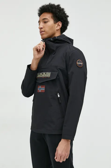 Куртка Napapijri чоловіча колір чорний перехідна NP0A4G7C0411-NP041
