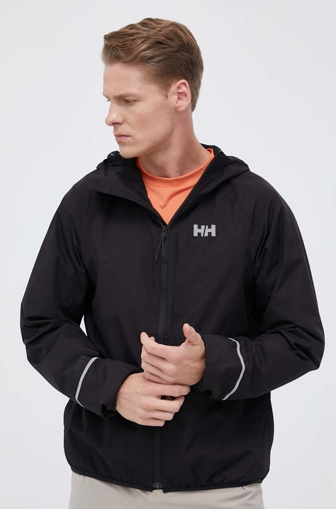 Nepromokavá bunda Helly Hansen Fast Helly Tech pánská, černá barva