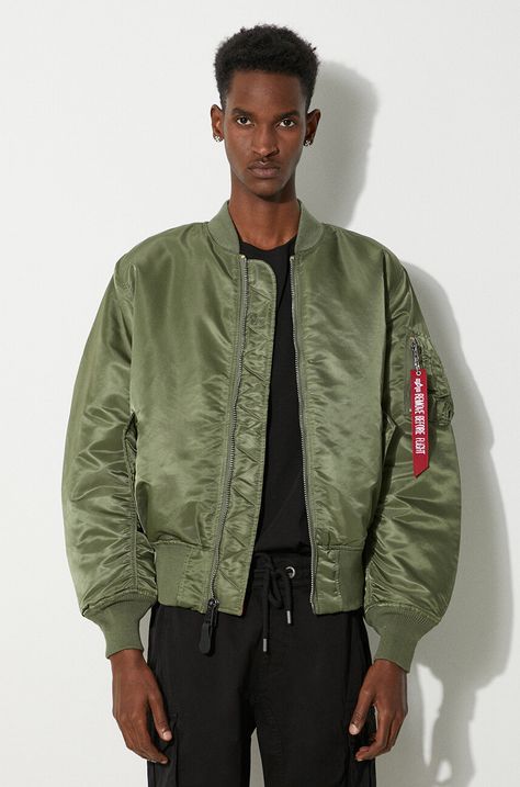 Яке бомбър с две лица Alpha Industries MA-1 в зелено с преходна изолация 100101.01