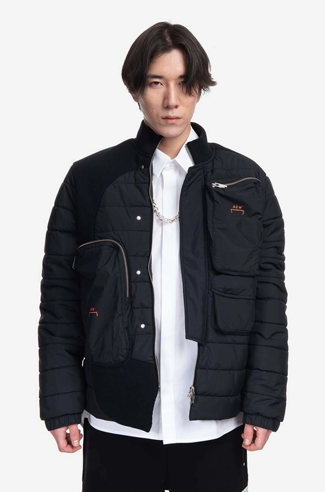 Μπουφάν A-COLD-WALL* Asymmetric Padded Jacket χρώμα: μαύρο