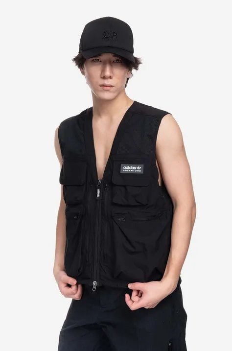 adidas Originals bezrękawnik Adventure Vest męski kolor czarny przejściowy oversize IC8485-CZARNY