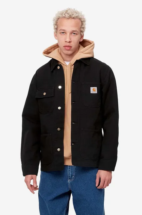 Carhartt WIP kurtka bawełniana kolor czarny przejściowa I031519-HAMILTONBR