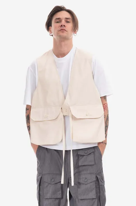 Engineered Garments vest men’s beige color