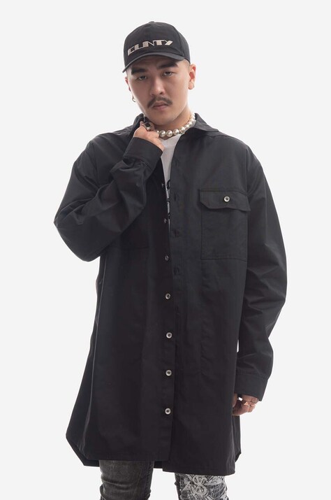 Rick Owens kurtka Woven Jumbo męska kolor czarny przejściowa DU01C6753.MUEP3.BLACK-BLACK