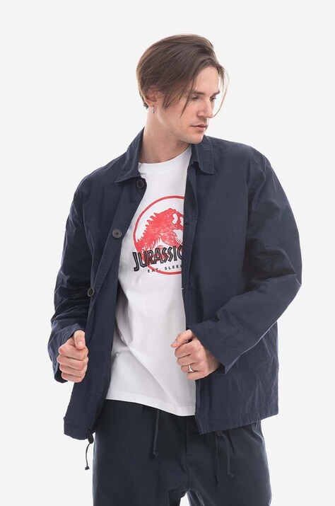Хлопковая куртка Universal Works цвет синий переходная 28124.NAVY-NAVY