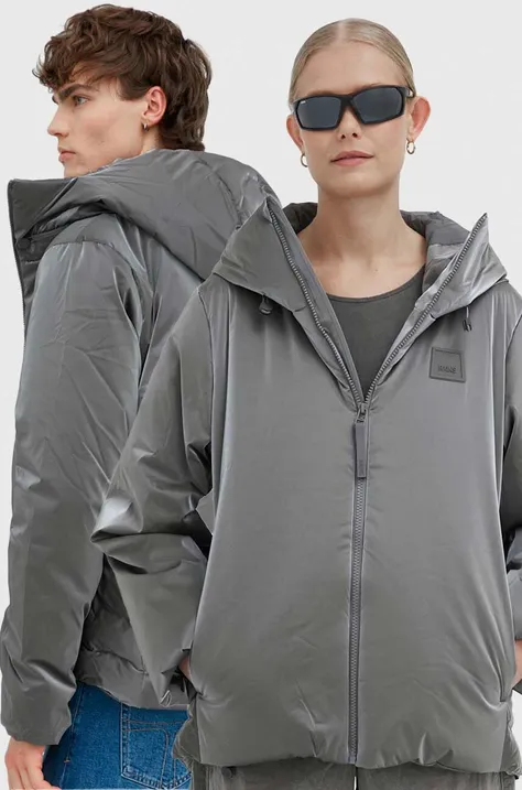 Rains kurtka przeciwdeszczowa 15700 Loop Jacket kolor srebrny zimowa