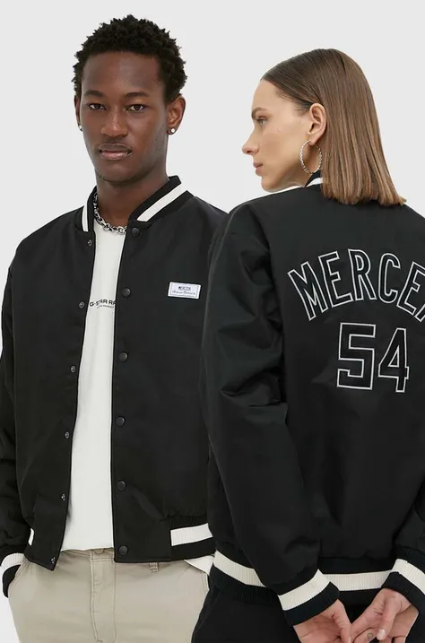 Bomber jakna Mercer Amsterdam boja: crna, za prijelazno razdoblje