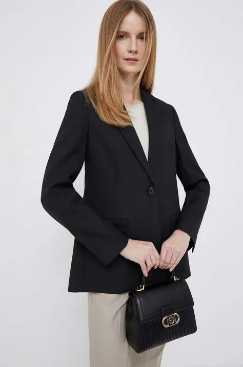 Пиджак Calvin Klein цвет чёрный однобортный однотонная