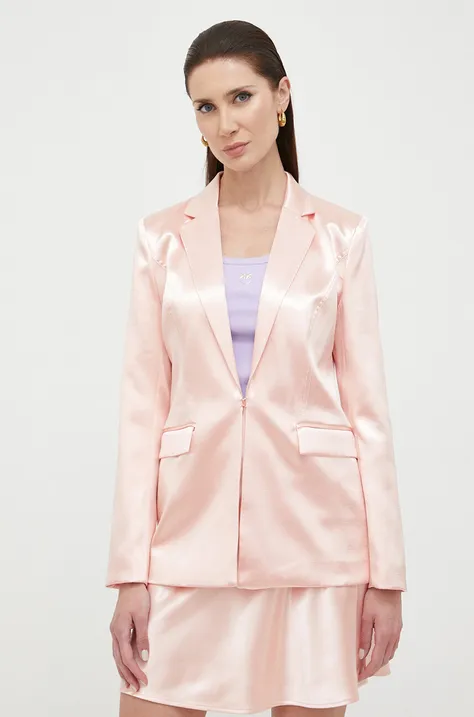 Пиджак Guess цвет розовый однобортный однотонная