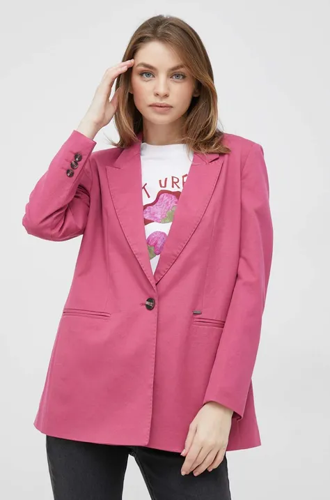 Піджак Pepe Jeans Phoebe колір рожевий однобортний однотонний