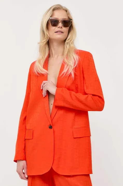 Пиджак Twinset цвет оранжевый однобортный однотонная